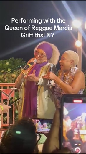 Performing with Marcia Griffiths in New York