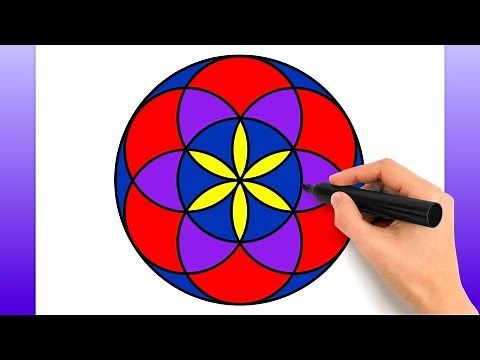 Cómo Dibujar Un Diseño De Círculo Geométrico | Fácil Tutorial De Dibujo Paso A Paso