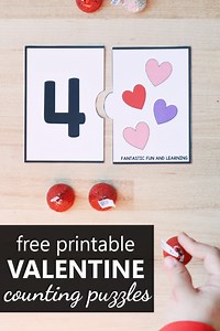 Valentine Heart Counting Puzzles 1-20 - Fantastic Fun & Learning
