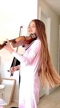 YOUNG Karolina Protsenko Is Playing Violin For Her BABY Brother
