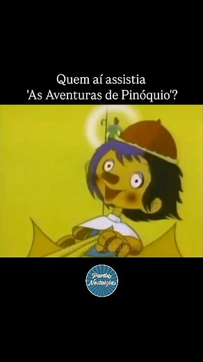 📺 Abertura 'As Aventuras de Pinóquio (Kashi no Ki Mokku), anime de 1972 feito pela Tatsunoko Production baseada no conto de Carlo Collodi. No Brasil o desenho foi exibido primeiramente pela TV Tupi em 1978. Depois TV Record, SBT e Rede Globo. 👉 Você assistia? | Partiu Nostalgia