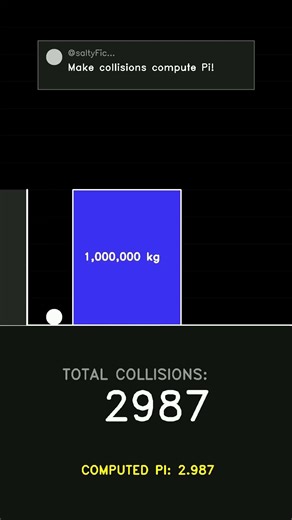 1,000,000 KG vs 1 Tiny Ball (Physics Simulation) 🤯 #physics #python #pi #satisfying #science