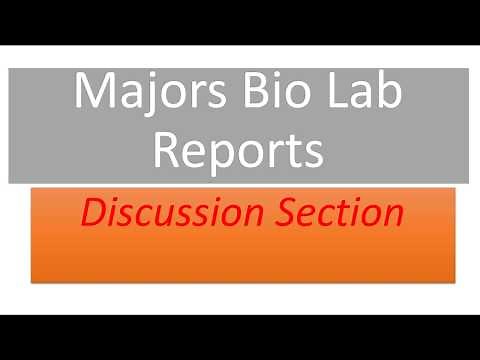 Biology Lab Report Discussion Section Tips | Bio 101 Majors