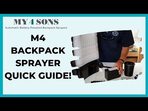 #1 Rated MY4SONS M4 Battery Powered Backpack Sprayer Quick Start Video September 2019