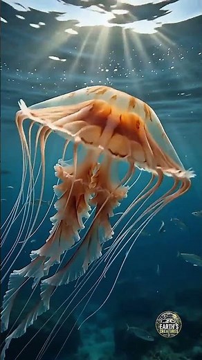 🪼 Meet the Lion's Mane Jellyfish – The Giant of the Ocean! 🌊#LionsManeJellyfish #OceanLife