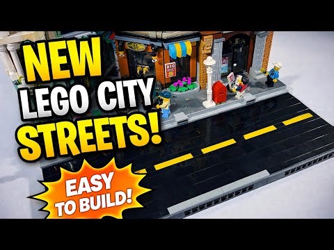 LEGO ROADS | How to Build a Modular City Road System and Curbs