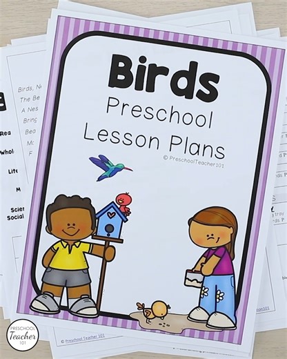 PRESCHOOL BIRD THEME LESSON PLANS "This is wonderful! I love birds and this was just what I needed for my bird unit in the Spring. Lots of great ideas and activities." https://www.preschoolteacher101.com/product/bird-theme-preschool-classroom-lesson-plans/ | Preschool Teacher 101