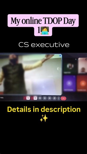 My online TDOP Day 1🧑‍💻 csexecutive#companysecretary #cs #TDOP #exam #students#csaspirant #traning