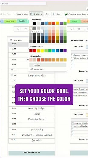 How to Color Code your Microsoft OneNote Planner