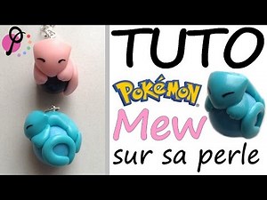 Tutoriel Fimo - Pokémon Mew sur sa perle [PimPomPerles.fr] // Polymer Clay Tutorial - Mew on a pearl