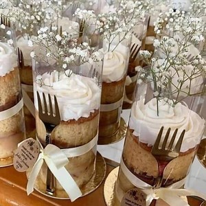 DIY Mini Cake Favor Set Clear Cake Wrap W/mini Forks for Dessert Display Wedding Bridal Shower Elegant Cake Decor Treats Food Favor - Etsy