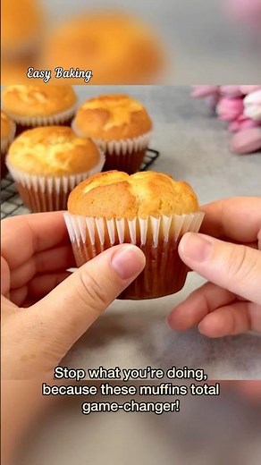 Super soft and easy yogurt muffins in 5 minutes! Easy Baking