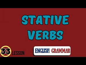 Stative verbs / Basic English Grammar / Animation English learning video