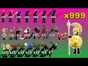 Every Stick Army's Vs Legendary Golden Spearton - Stick War Legacy