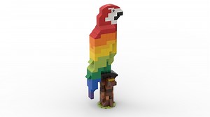 LEGO MOC-84189 10717 Rainbow parrot (Classic 2021)