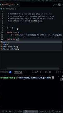 Aprende Bucles FOR en Python creando un TRIÁNGULO