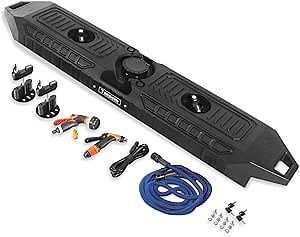 Tecoom 8 Gallon Pressurized Water Tank Portable Water Storage Tank with Hose and Sprayer for Road Camping Shower Overlanding Off Road Shower RV Truck Vehicle Outdoor Activity Water Supply