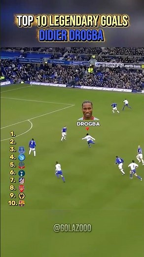 Top 10 Didier Drogba Legendary Goals 🤩 #football #edit #shorts