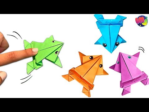 RANA SALTARINA ORIGAMI 🐸 Tutorial origami de papel 😍