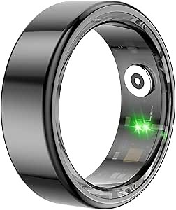 Smart Ring Fitness Tracker Ring for Men Women,Health Sleep Tracker Ring with Heart Rate Monitor/Calories/Blood Oxygen Monitoring IP68 Waterproof,No APP Subscription for iOS/Android(Black,10)
