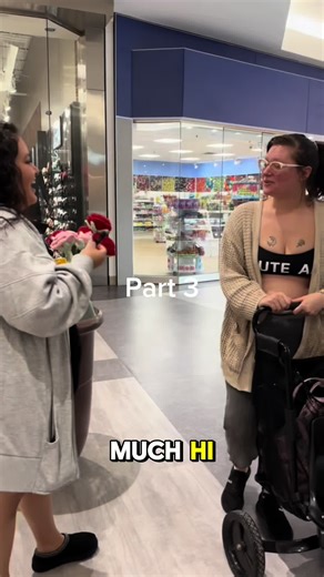 Handing Out Crochet Roses for Mother's Day Celebration