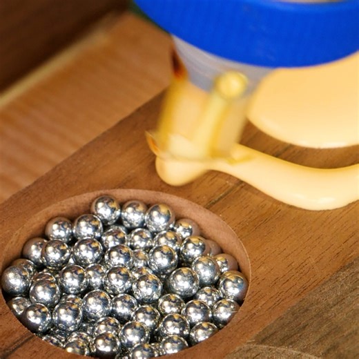 Gluing Metal Beads Into Wood | Hungry Panda