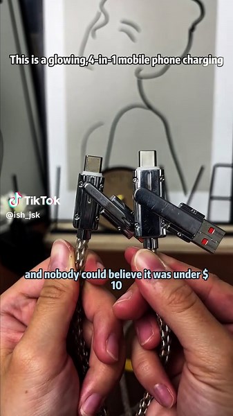 Four-in-One Colorful Charging Cable – Convenient Solution