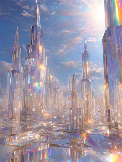 Exploring a Crystal City: AI Art and Visual Vibes