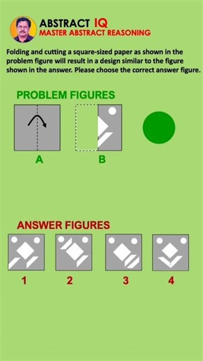 Abstract Reasoning Quiz #Paper Folding and Cutting #brainteasers #education #maths