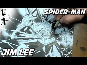 Jim Lee drawing Spider Man as a tribute to Stan Lee
