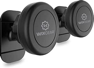 WixGear Magnetic Car Mount [2-Pack] - Universal Stick-On Dashboard Magnetic Phone Holder for Car, Strong Magnet Mount for Cell Phones & Mini Tablets with Swift-Snap Technology
