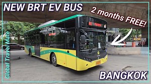 Bangkok BRT Line Ride with Electric EV Bus 🇹🇭 Thailand – Eco-Friendly Transit Experience!