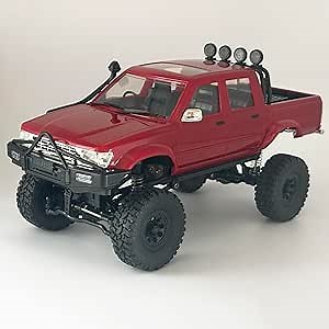 HLSFWDRIVE RC Rock Crawler 4x4 RC Truck 1/16 Scale RC Crawler WPL C64-1 Remote Control Truck Off Road RTR All Terrain 260 Motor 2.4GHz Fully Proportional Upgraded Chassis Hobby Vehicle for Adult