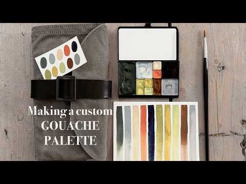 MIXING GOUACHE FOR A CUSTOM PALETTE ✺ Painting in my sketchbook with Jackman's gouache