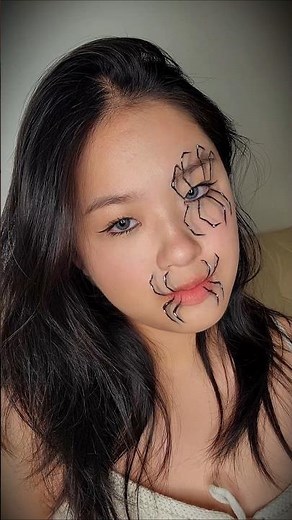 Halloween Spider Makeup🕷🖤 #halloweenmakeup
