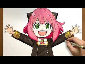 How to draw Anya Forger from SPY x FAMILY I step by step I Easy to draw I draw anime
