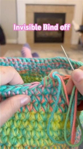 Invisible Bind Off for Crochet Baskets! 🧶✨
