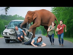 The wild elephant attack surprised the people and what happened...