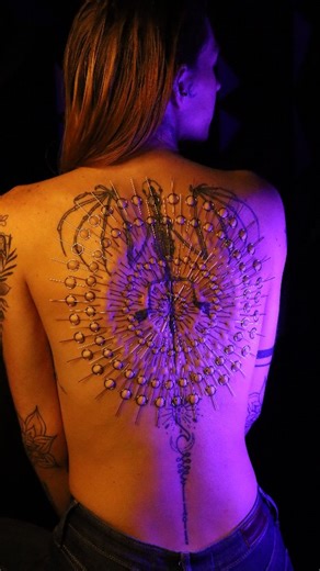 Mel Sprinkle on Instagram: "CIRCLES ON CIRCLES ON CIRCLES I have 3 volumes of my needle art books, 2026 wall calender and prints available for purchase. Send me a message to snag one or all... Skin Donor @somewherewithcourtney Needles @isneedles Location @powerspiercing #playpiercing #playpiercings #needleplay #needleartist #needleart"