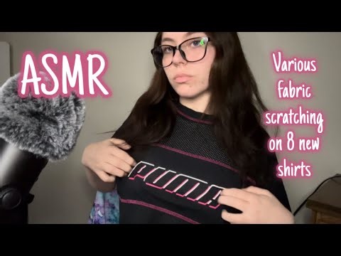 ASMR 40 minutes of fabric scratching | New shirt haul