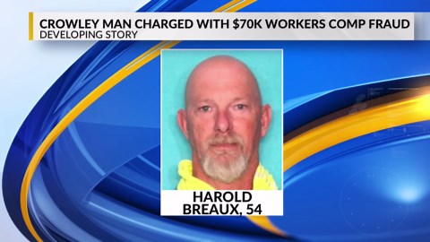 Crowley man charged with $70K workers comp fraud