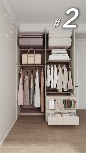 Copy these 5 wardrobe layouts to double your storage capacity! #wardrobedesign #wardrobeorganization