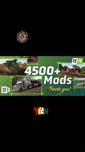Ha pasado poco más de un año, y el ModHub oficial cuenta con más de 4500 mods disponibles para descargar en Farming Simulator 25 desde su lanzamiento. Esto demuestra la pasión y el compromiso de nuestra comunidad de modding. @Farming Simulator | Official @raulycristi1 @erShaba #ModsFS25 #GamingEspañol #ViralGaming #FarmingSimulator25
