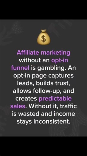 Stop posting links and hoping.Build an opt-in funnel that turns views into income. link in descript.