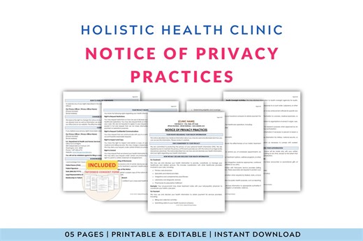 Holistic Health Notice of Privacy Practices Template | Patient Rights & Data Protection Form | Editable Word Format | HIPAA Compliance Form - Etsy