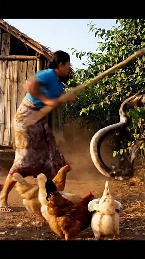Woman Saves Pet Chicken from Python in Backyard | Saving Earth’s Souls