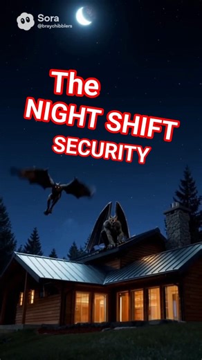 Gargoyles Guard My House at Night. Dogs Protect the Yard During the Day