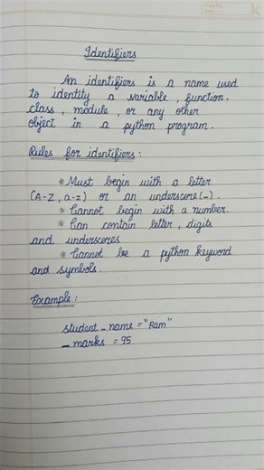 Identifiers in Python Explained in 30 Seconds 🐍 | Python for Beginners #shorts