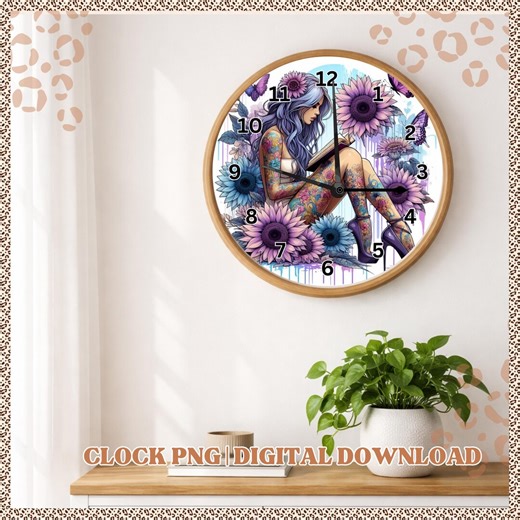 Clock Design Png, Book, Smut Clock Png, Clock Sublimation, Western Png, Book Girl Png, Tattoo Girl, Clock Designs, Smut Clock - Etsy