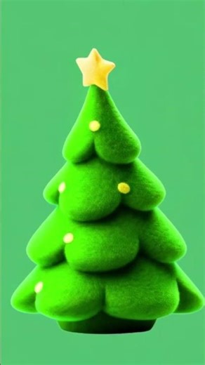 Cartoon Christmas Tree 3D Model #shorts